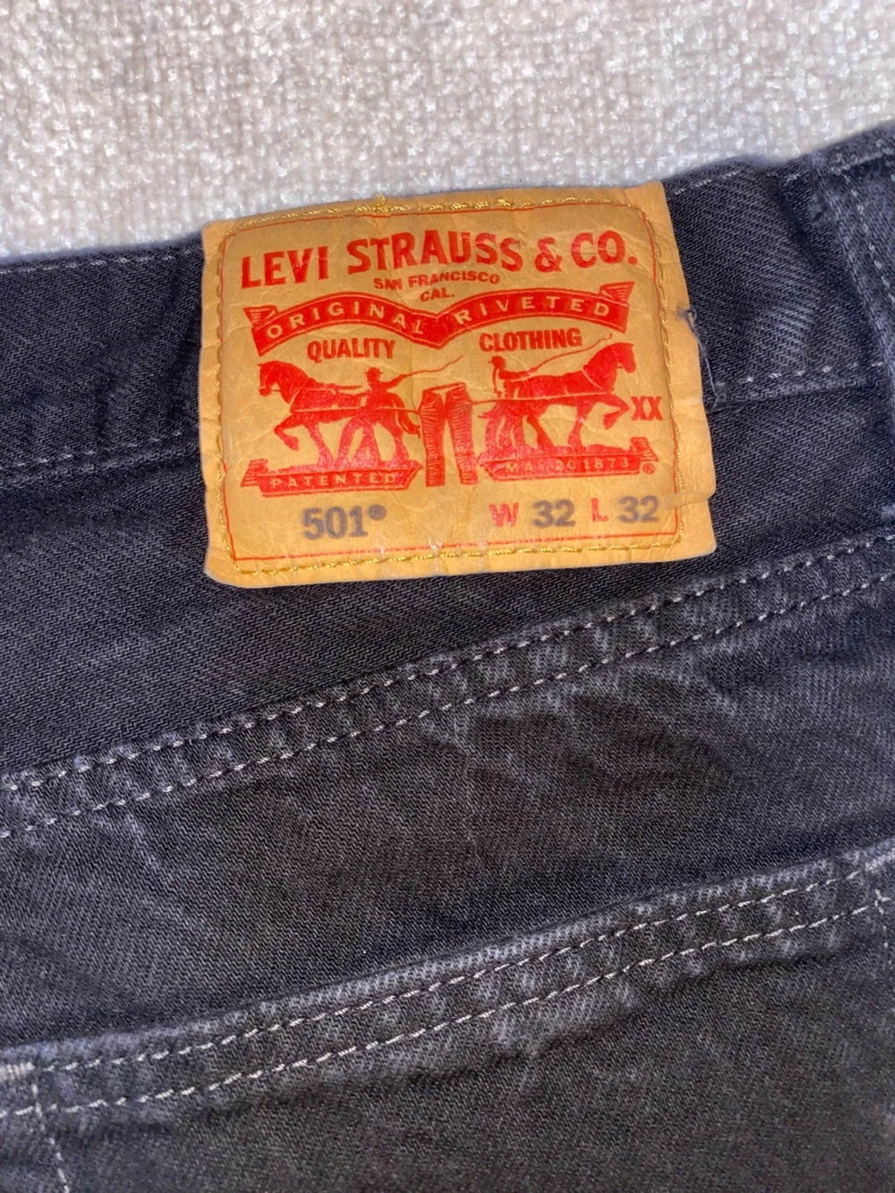 Levi's 501 Original Fit Black Jeans 32x32 Button Fly Classic